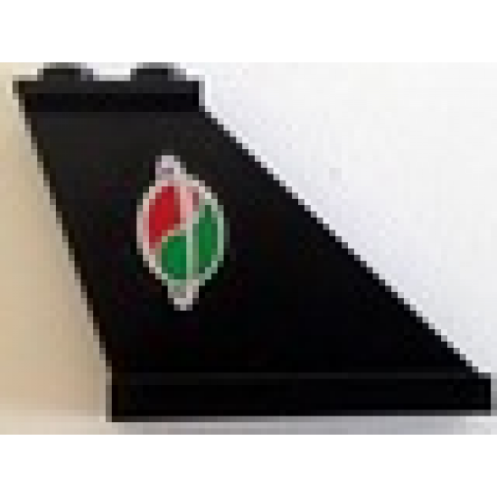 Tail 4 x 1 x 3 with Octan-Space Logo Pattern on Right (Model Left Side) (Sticker) - Set 70816