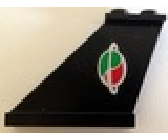 Tail 4 x 1 x 3 with Octan-Space Logo Pattern on Left (Model Right Side) (Sticker) - Set 70816