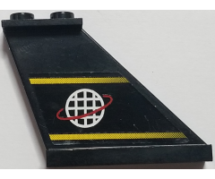 Tail 4 x 1 x 3 with Yellow Lines and Alpha Team Logo Pattern on Right Side (Sticker) - Set 6772