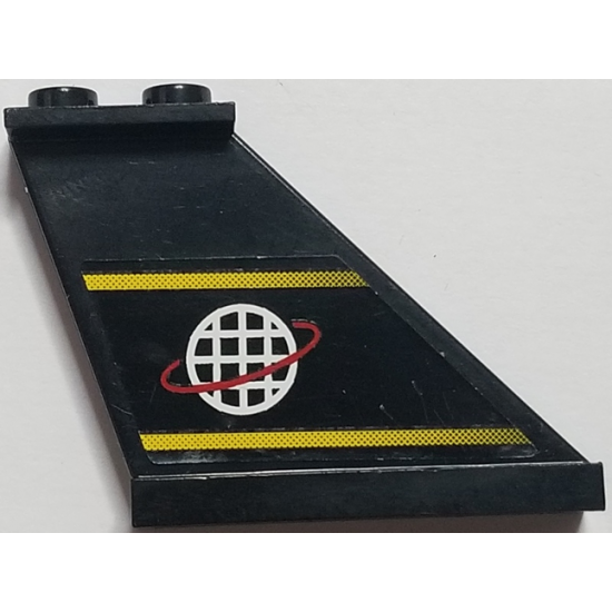 Tail 4 x 1 x 3 with Yellow Lines and Alpha Team Logo Pattern on Right Side (Sticker) - Set 6772