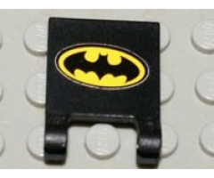Flag 2 x 2 Square with Batman Logo Pattern (Sticker) - Set 7783