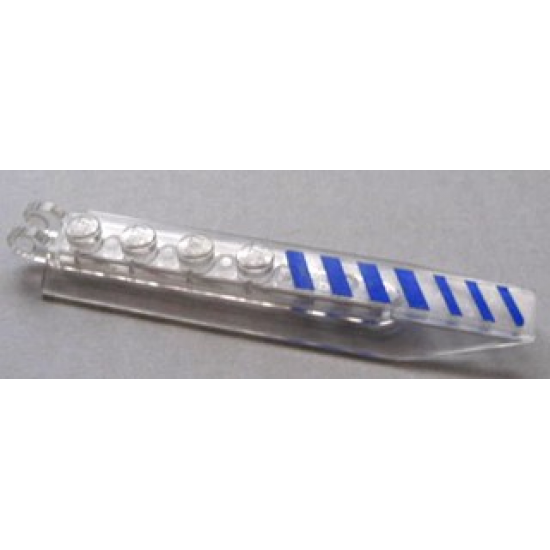 Hinge Plate 1 x 8 with Angled Side Extensions with Purple Diagonal Stripes Pattern Model Right Side (Sticker) - Set 7705