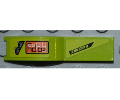Vehicle, Mudguard 1 x 4 1/2 with Silver Headlights and 'COPY' and 'ZENZORA' Pattern Model Right Side (Stickers) - Set 8186
