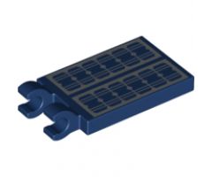 Tile, Modified 2 x 3 with 2 Clips with Solar Panels Pattern