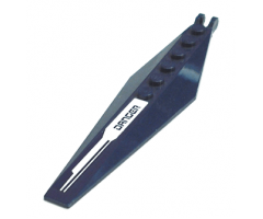 Hinge Plate 3 x 12 with Angled Side Extensions and Tapered Ends with 'DANGER' on White Background Pattern (Sticker) - Set 8103