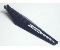 Hinge Plate 3 x 12 with Angled Side Extensions and Tapered Ends with 'SUPERSONIC' on White Background Pattern (Sticker) - Set 8103