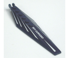Hinge Plate 3 x 12 with Angled Side Extensions and Tapered Ends with 'SKY GUARDIAN' and White Lines Pattern (Stickers) - Set 8103