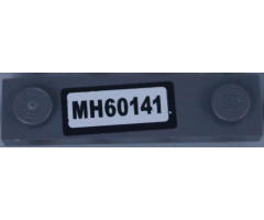 Plate, Modified 1 x 4 with 2 Studs without Groove with 'MH60141' License Plate Pattern (Sticker) - Set 60141