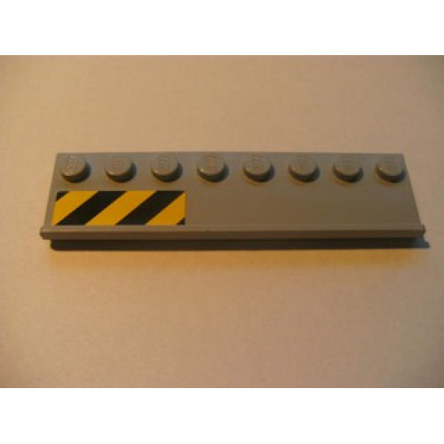 Plate, Modified 2 x 8 with Door Rail with Black and Yellow Danger Stripes on Left Pattern (Sticker) - Set 7633