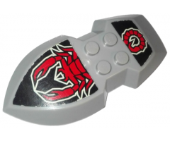 Large Figure Part Nestle Promo Figure Vladek Shield with Scorpion Pattern (Stickers) - Set 4943