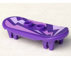 Minifigure, Utensil Skateboard with Trolley Wheel Holders with Lightning Bolts Pattern (Sticker) - Set 41327
