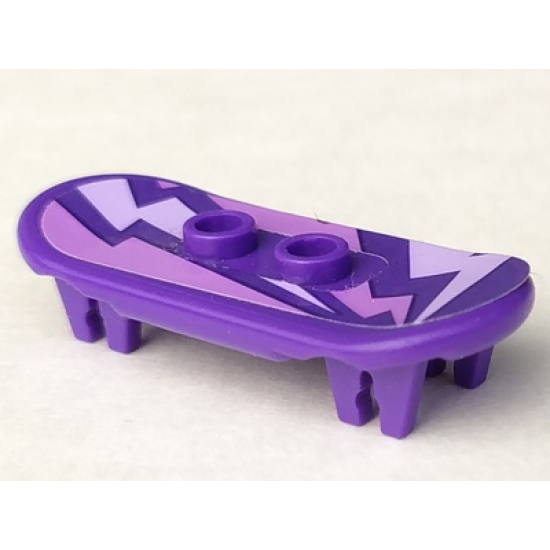 Minifigure, Utensil Skateboard with Trolley Wheel Holders with Lightning Bolts Pattern (Sticker) - Set 41327