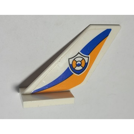 Tail Shuttle with Coast Guard Logo Blue and Orange Curves Pattern on Both Sides (Stickers) - Set 60167