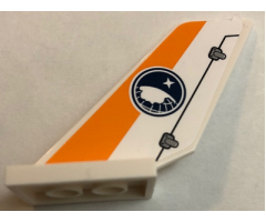 Tail Shuttle with Arctic Logo and Orange Stripe Pattern on Both Sides (Stickers) - Set 60064