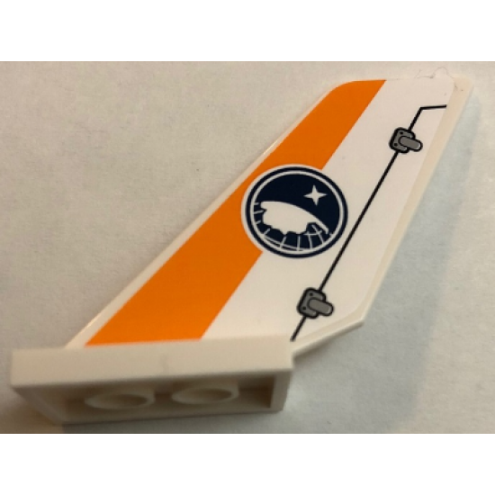 Tail Shuttle with Arctic Logo and Orange Stripe Pattern on Both Sides (Stickers) - Set 60064