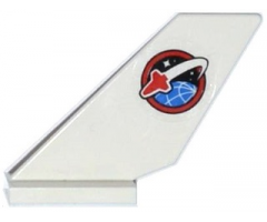 Tail Shuttle with Space Shuttle Logo on Transparent Background Pattern on Both Sides (Stickers) - Set 60078