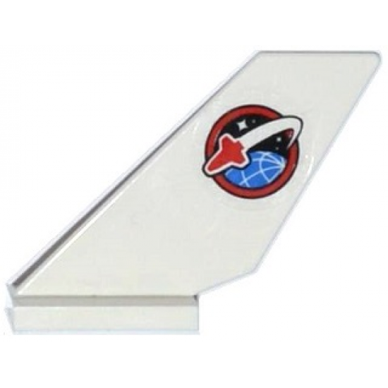 Tail Shuttle with Space Shuttle Logo on Transparent Background Pattern on Both Sides (Stickers) - Set 60078