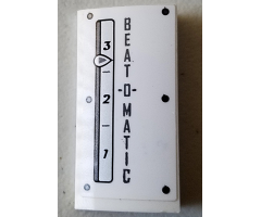 Slope, Curved 2 x 4 x 2/3 with Bottom Tubes with Rivets, 'BEAT -O- MATIC' and Gauge with Number 1, 2 and 3 Pattern Model Right Side (Sticker) - Set 70920