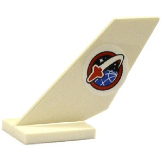 Tail Shuttle with Space Shuttle Logo on White Background Pattern on Both Sides (Stickers) - Set 60079
