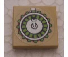 Tile 2 x 2 with Ammunition Drum Pattern (Sticker) - Set 7298