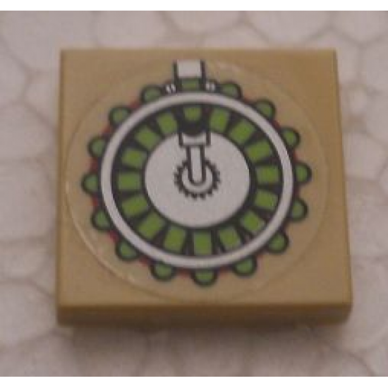 Tile 2 x 2 with Ammunition Drum Pattern (Sticker) - Set 7298