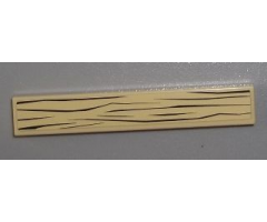 Tile 1 x 6 with Wood Grain Pattern (Sticker) - Sets 60003 / 60009