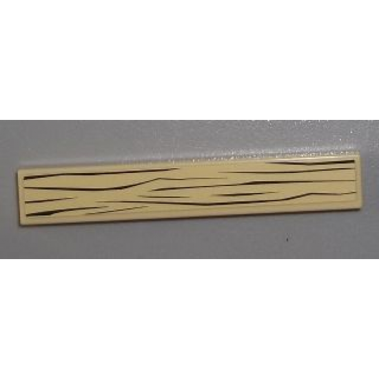 Tile 1 x 6 with Wood Grain Pattern (Sticker) - Sets 60003 / 60009