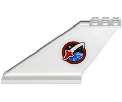 Tail 12 x 2 x 5 with Space Shuttle Logo Pattern on Both Sides (Stickers) - Set 60080