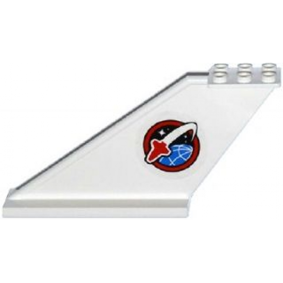 Tail 12 x 2 x 5 with Space Shuttle Logo Pattern on Both Sides (Stickers) - Set 60080