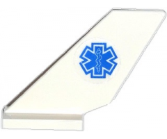 Tail Shuttle with EMT Star of Life (Blue Snake) Pattern on Both Sides (Stickers) - Set 60086