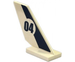 Tail Shuttle with Dark Blue Stripe and '04' in White Circle Pattern on Both Sides (Stickers) - Set 60068