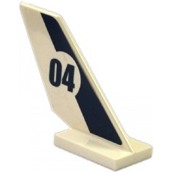 Tail Shuttle with Dark Blue Stripe and '04' in White Circle Pattern on Both Sides (Stickers) - Set 60068