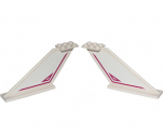 Tail 12 x 2 x 5 with Magenta Stripe and Outlined Triangle Pattern on Both Sides (Stickers) - Set 70849