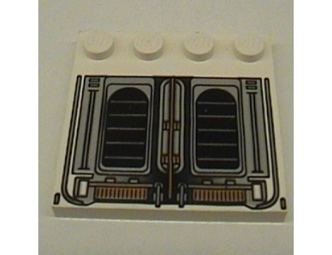 Tile, Modified 4 x 4 with Studs on Edge with Exhaust Pattern