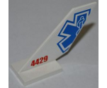 Tail Shuttle with Half EMT Star of Life and Red '4429' Pattern on Both Sides (Stickers) - Set 4429