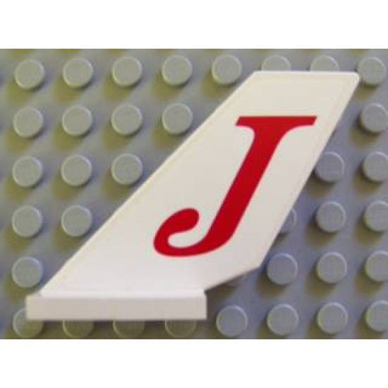Tail Shuttle with Red 'J' Pattern on Both Sides (Stickers) - Sets 6863 / 7782