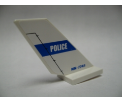 Tail Shuttle with 'POLICE' and 'NN-7741' Pattern on Both Sides (Stickers) - Set 7741