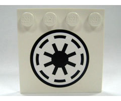 Tile, Modified 4 x 4 with Studs on Edge with SW Republic Pattern (Sticker) - Set 7674