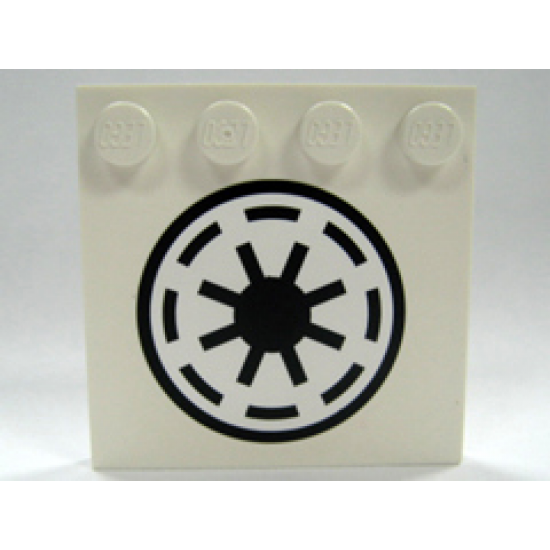 Tile, Modified 4 x 4 with Studs on Edge with SW Republic Pattern (Sticker) - Set 7674