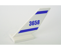 Tail Shuttle with '3658' and Blue Stripes Pattern on Both Sides (Stickers) - Set 3658