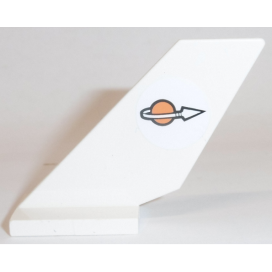 Tail Shuttle with Classic Space Logo Pattern on Left Side (Sticker) - Set 7692