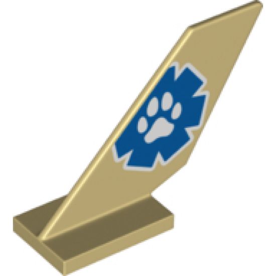 Tail Shuttle with Blue and White Wildlife Rescue Logo with Paw Print Pattern on Both Sides