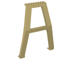 Support Crane Stand Double - No Studs on Cross-Brace with Axle Holes on Top