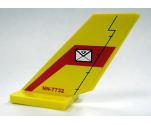 Tail Shuttle with Mail Envelope and 'NN-7732' Pattern on Both Sides (Stickers) - Set 7732
