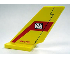 Tail Shuttle with Mail Envelope and 'NN-7732' Pattern on Both Sides (Stickers) - Set 7732