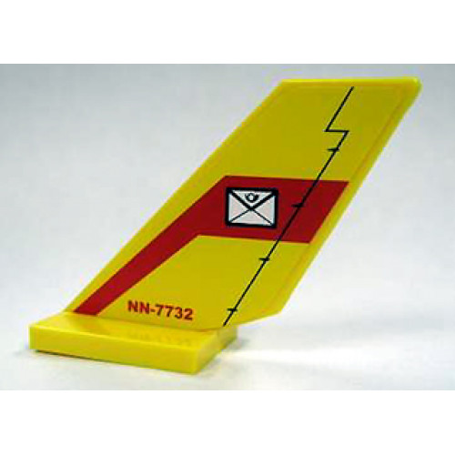 Tail Shuttle with Mail Envelope and 'NN-7732' Pattern on Both Sides (Stickers) - Set 7732