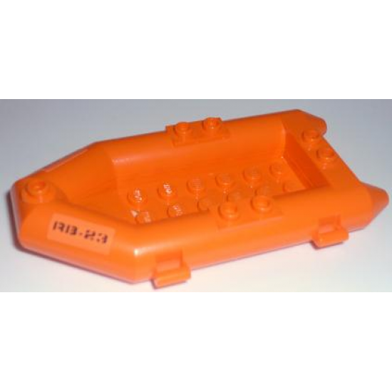 Boat Rubber Raft, Small with 'RB-23' Pattern on Both Sides (Stickers) - Set 7739