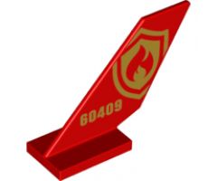 Tail Shuttle with Gold '60409' and Fire Logo with Flame and Shield Pattern on Both Sides