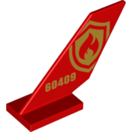 Tail Shuttle with Gold '60409' and Fire Logo with Flame and Shield Pattern on Both Sides