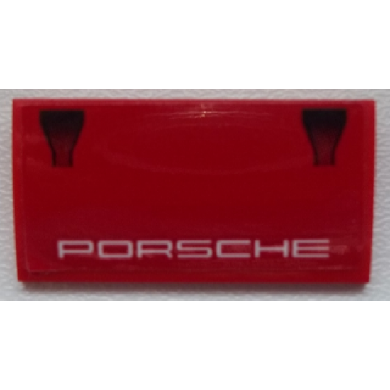 Slope, Curved 2 x 4 x 2/3 with Bottom Tubes with 'PORSCHE' and Air Outlets Pattern (Sticker) - Set 75876